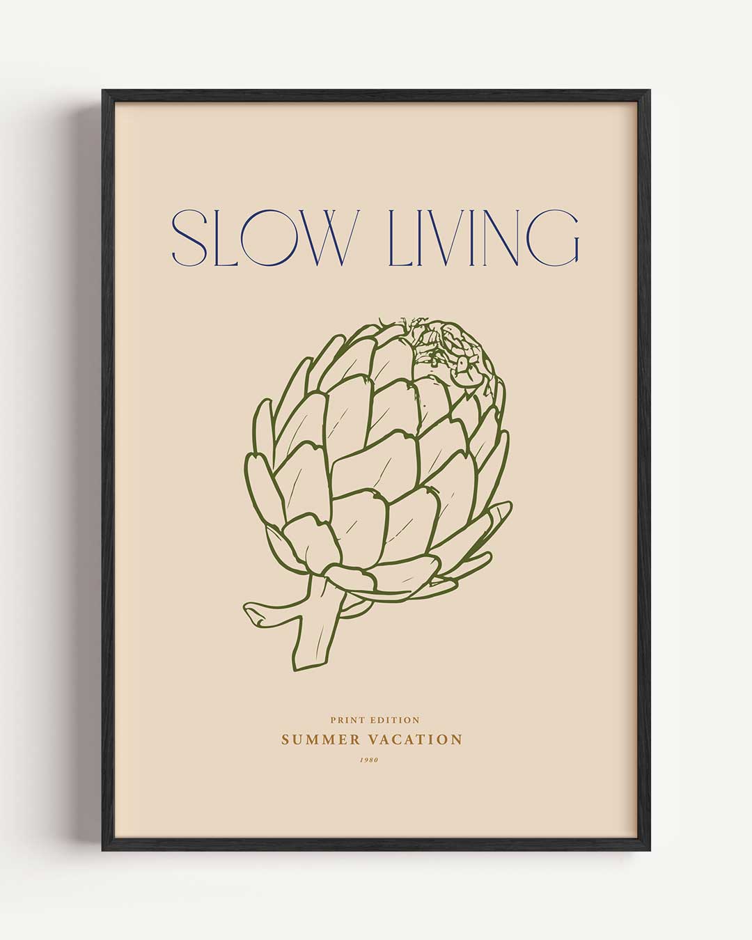 Slow Living Artisjok – La Dolce Vita portret poster als wanddecoratie