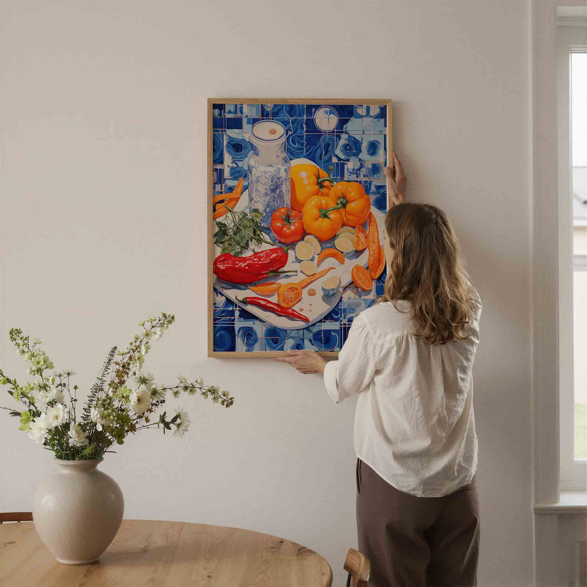 Groenten en fruit – botanische wandkunst als portret poster