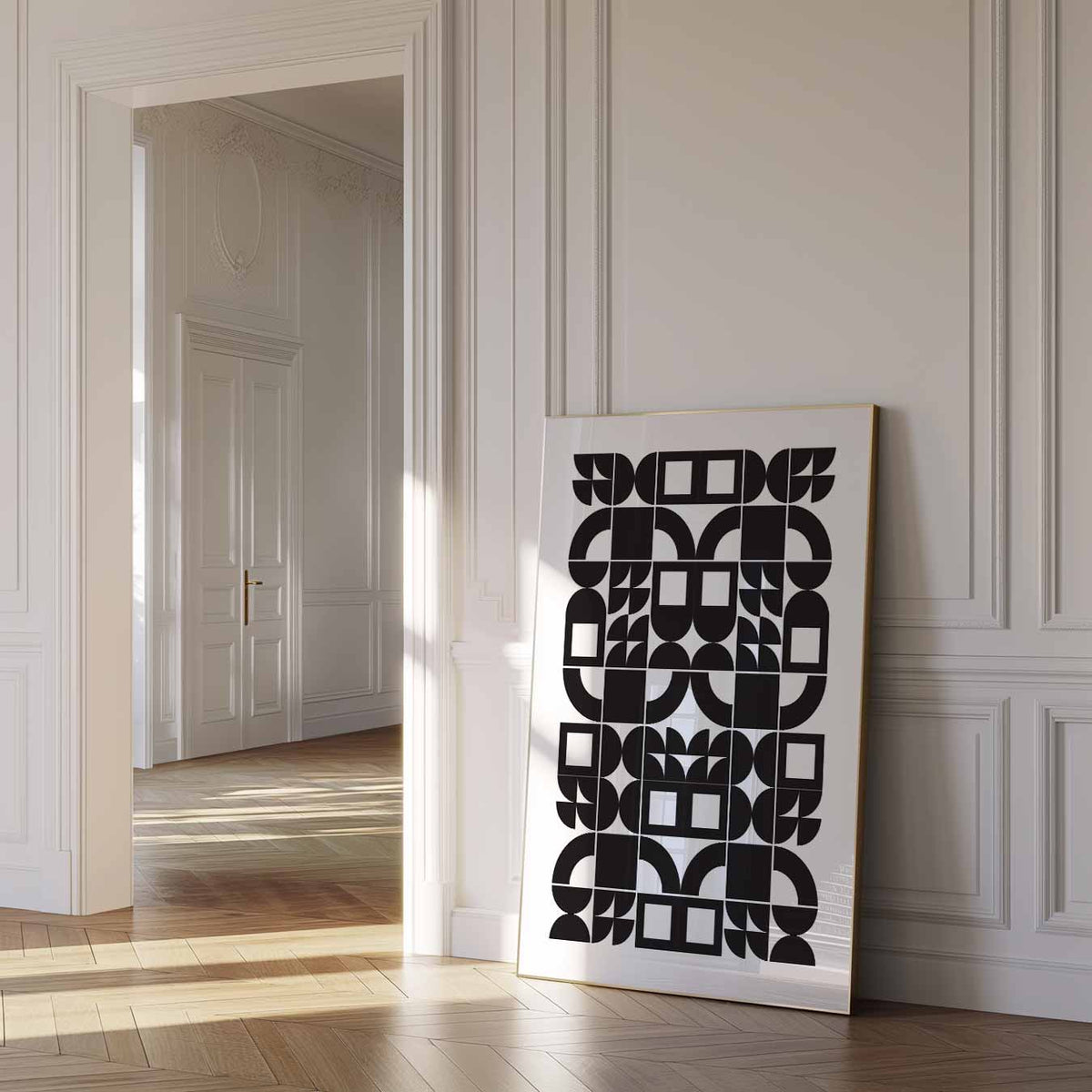 Moderne Geometrische Kunstposter – dierenposter als moderne staande wanddecoratie
