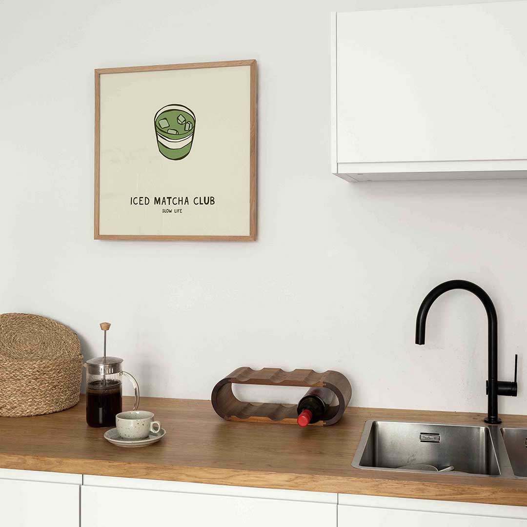 Iced matcha club – Aziatische poster in vierkant formaat