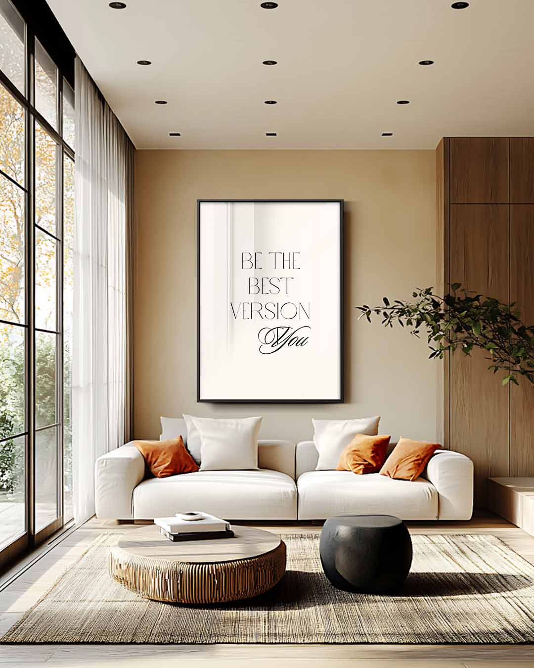 Inspirerende Typografie Motivatie Poster – staand kunstwerk voor modern interieur