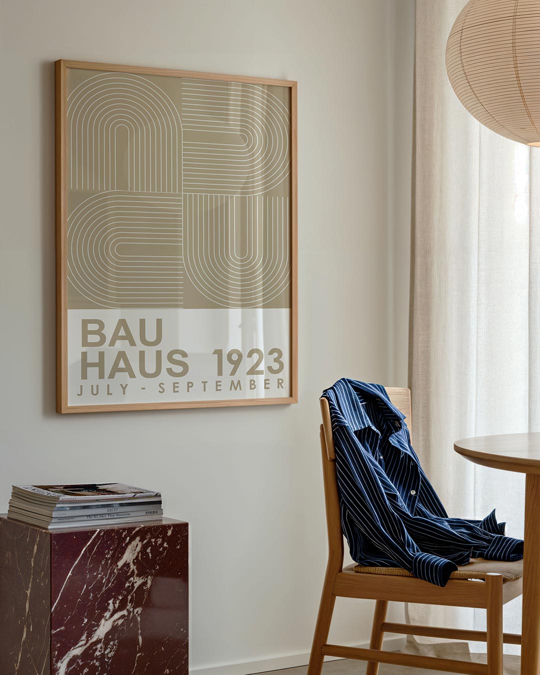 Lijnen en vlakken – geometrische poster in Bauhaus-stijl van WallArtistic