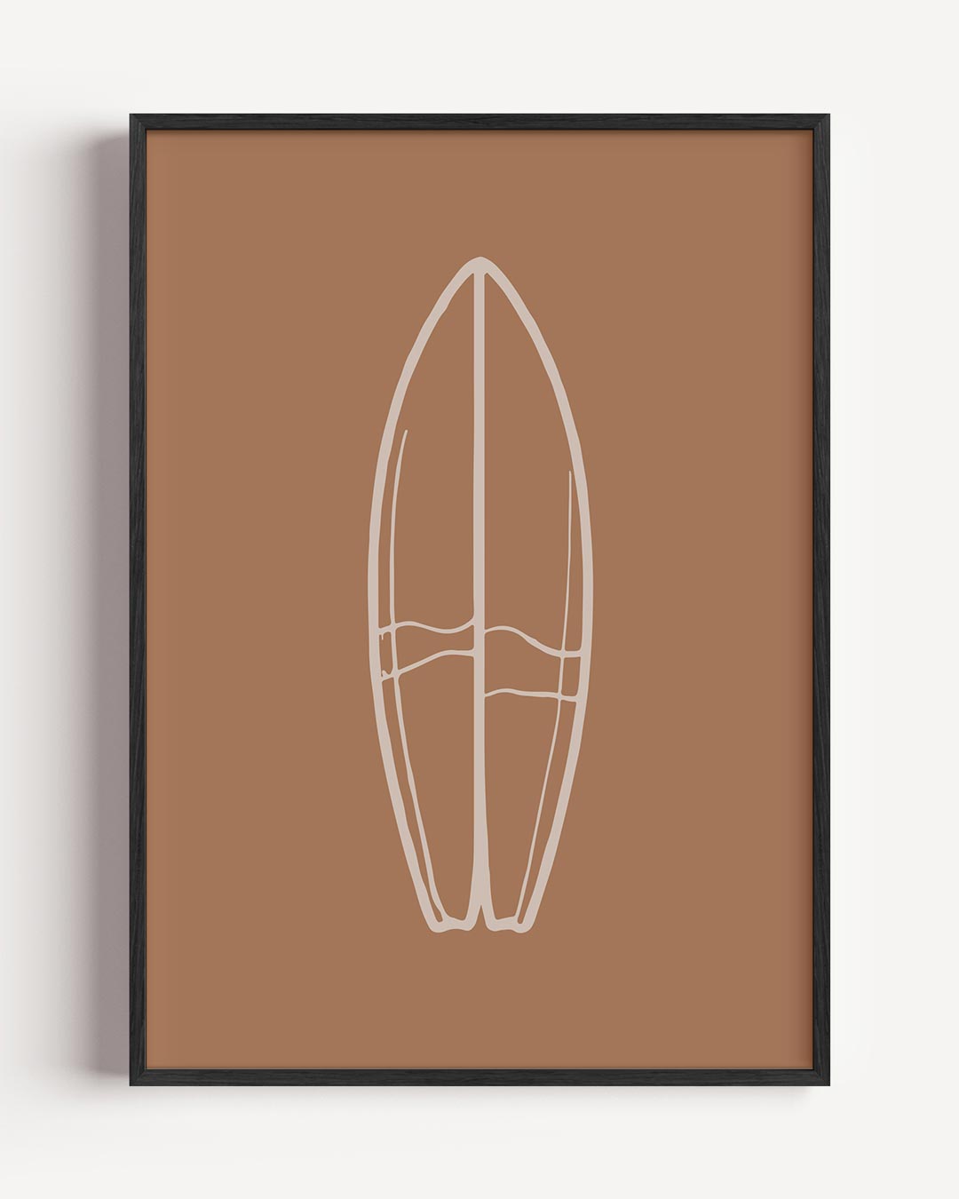 Stijlvolle Surfplank – zomer portret poster als wanddecoratie