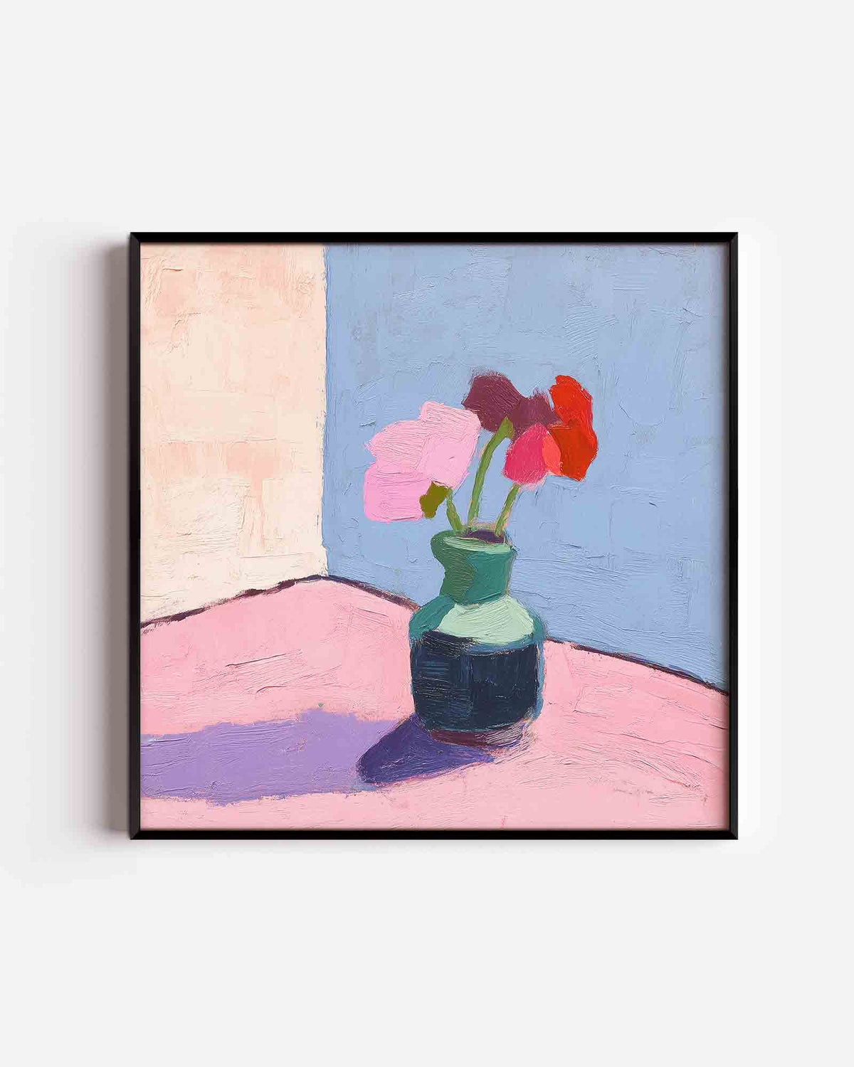 Bloemen in vaas – bloemen vierkante poster als wanddecoratie