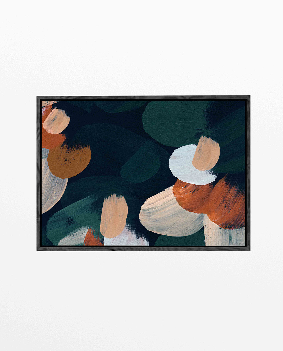 Dynamische penseelstreken – liggend wanddecoratie kunstwerk