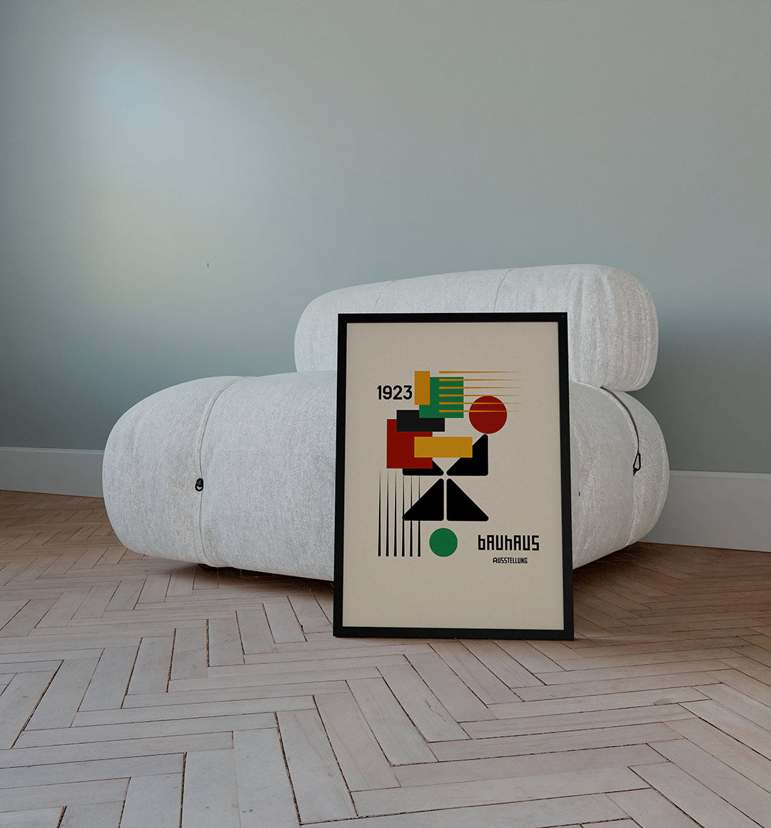 Vorm en kleur – staande Bauhaus poster voor aan de muur
