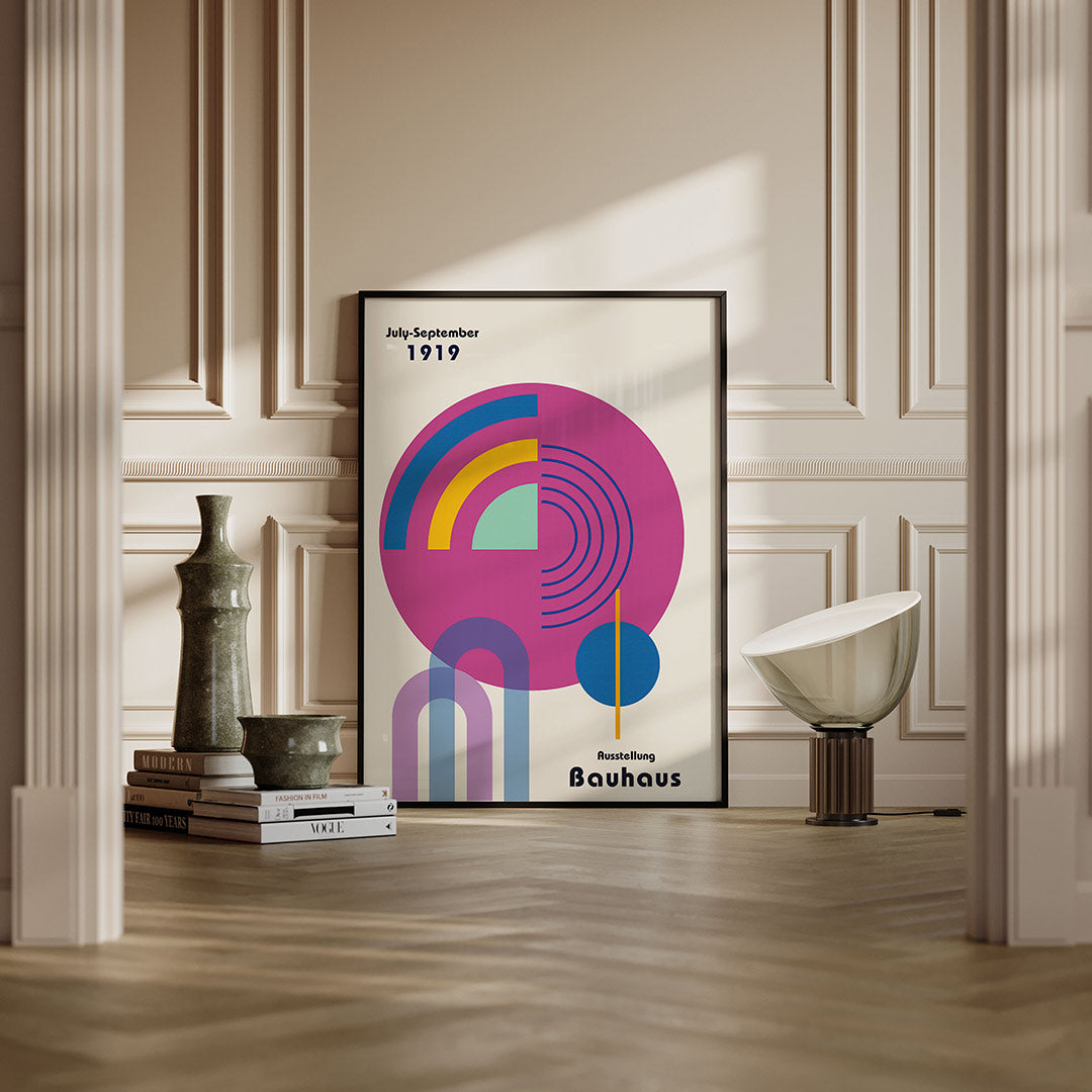 Vormen en vlakkenspel – moderne Bauhaus wandkunst als poster