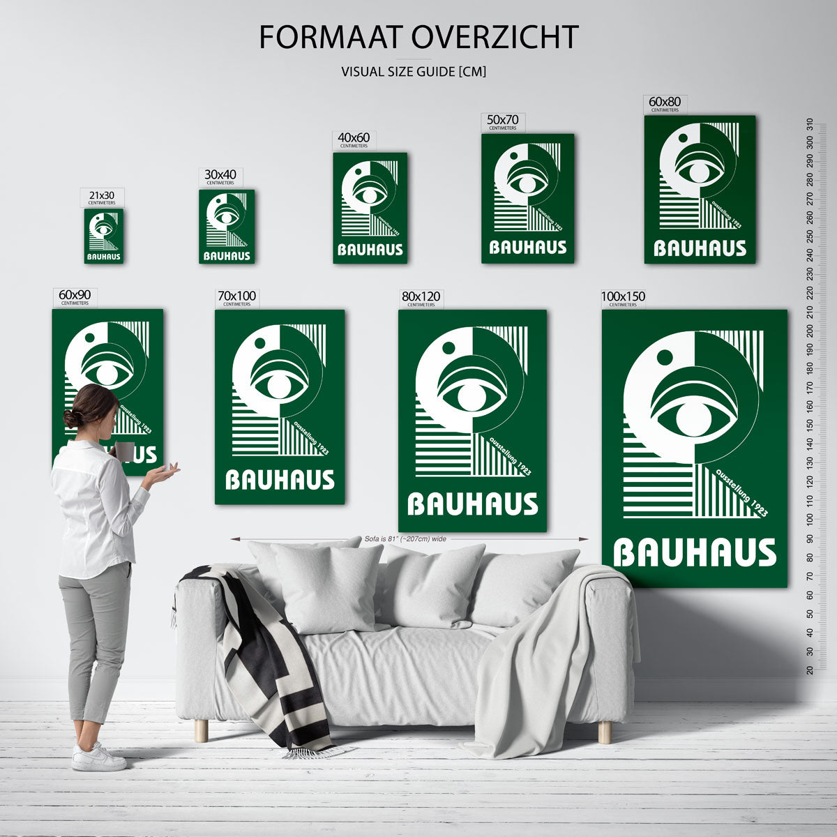  – Bauhaus poster als moderne geometrische wanddecoratie