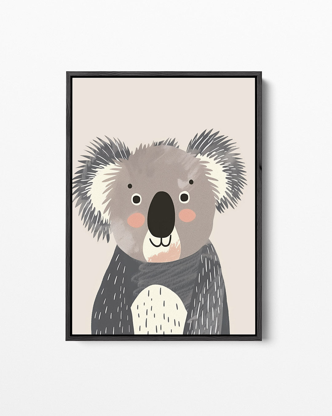 Koala illustratie – staand wanddecoratie kunstwerk
