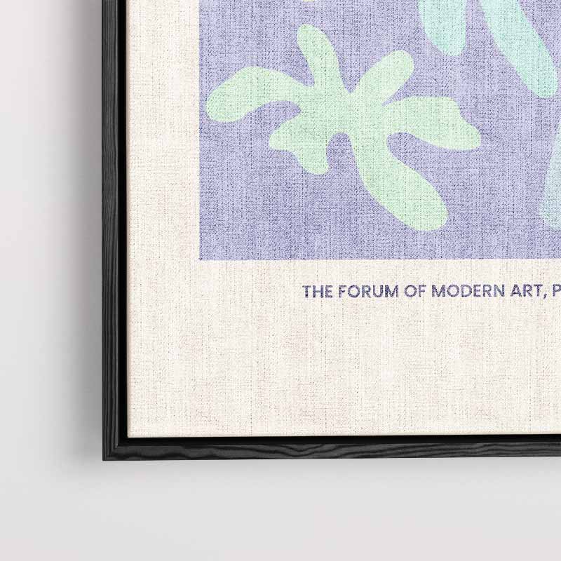 Flower Power Poster – kunstwerk met zwarte baklijst