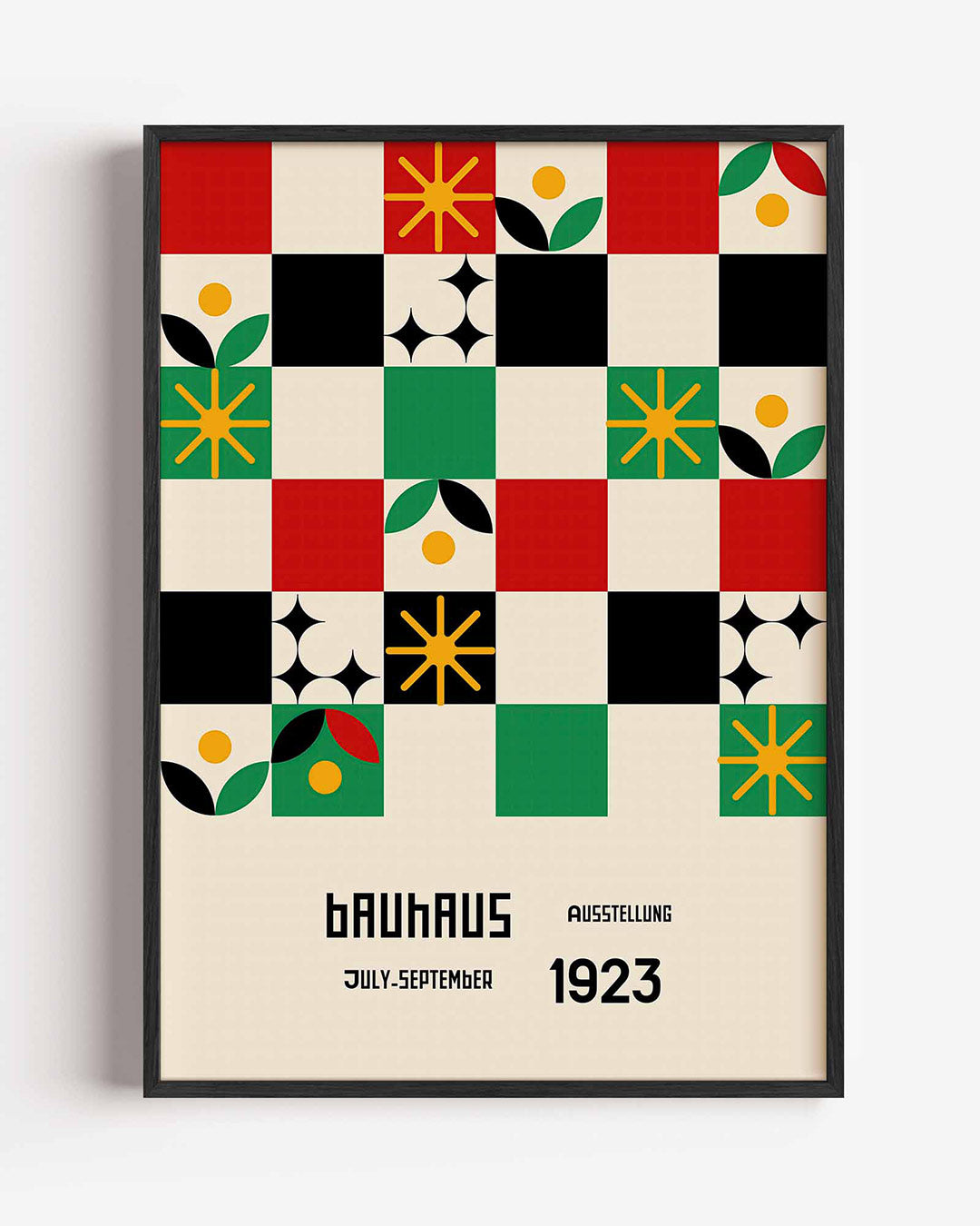 Vormen en vlakken – staande Bauhaus poster als wanddecoratie