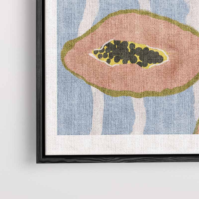 Tropische Papaya Vibes – plexiglas kunstwerk als wanddecoratie