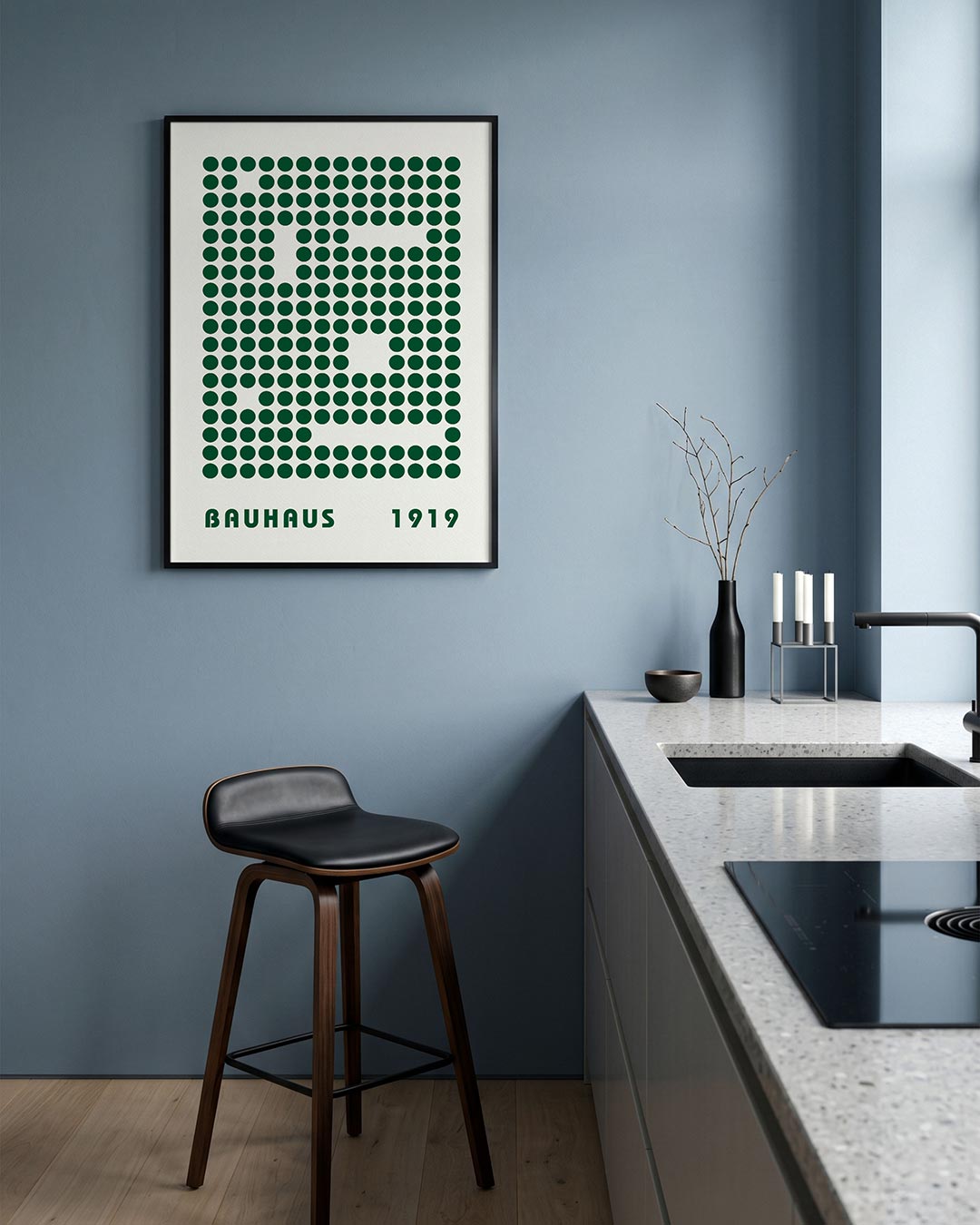  – geometrische Bauhaus poster in staand formaat