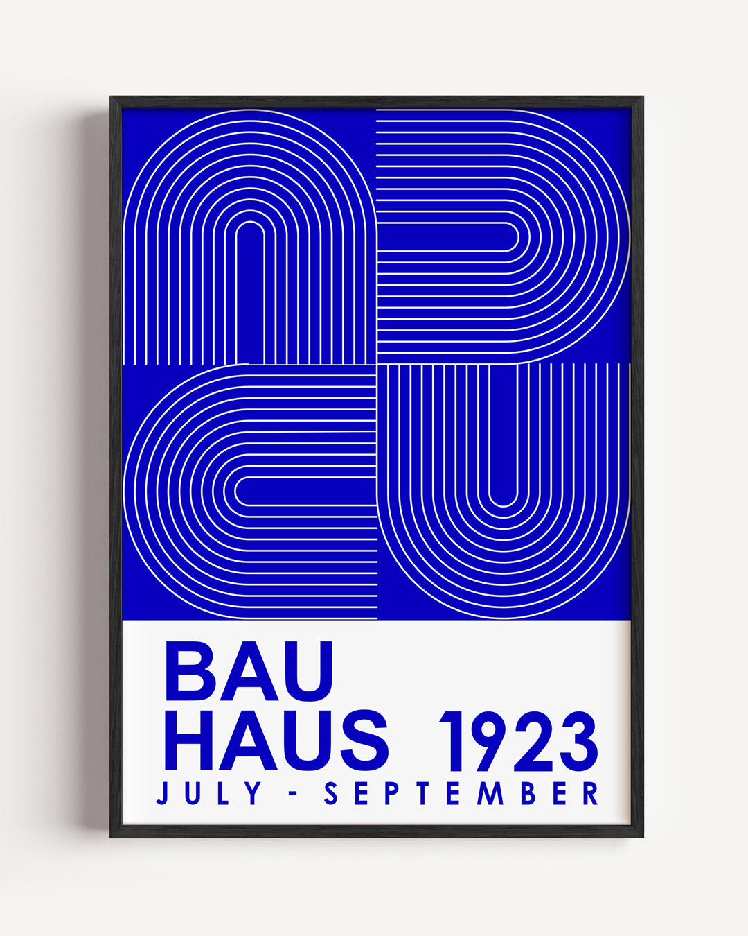 Lijnen en vlakkenspel – staande Bauhaus poster als wanddecoratie