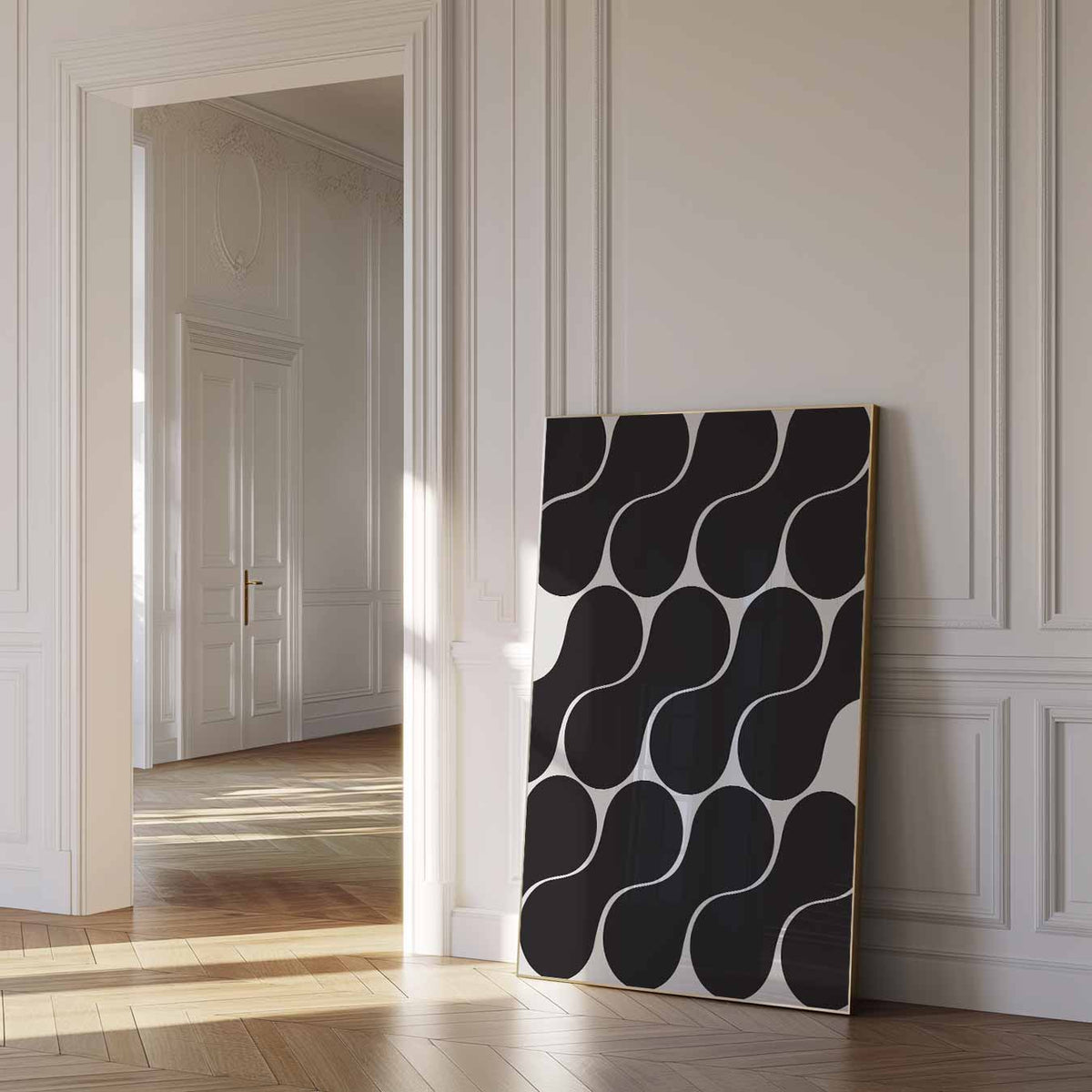 Stijlvolle Golfpatroon – dierenposter als moderne staande wanddecoratie
