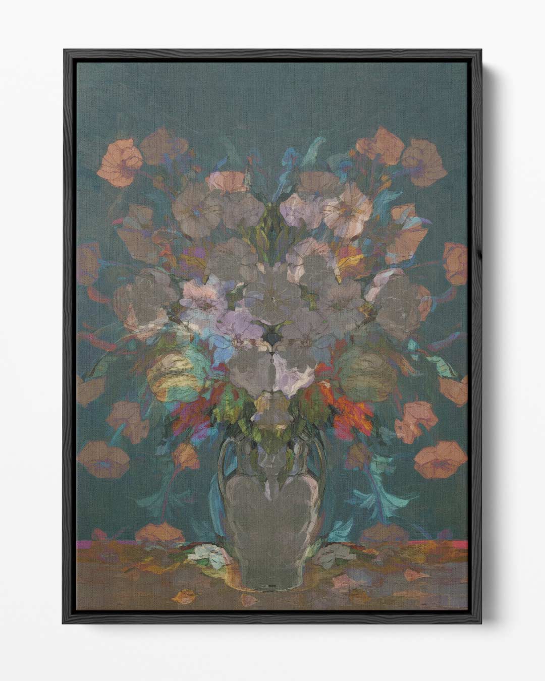 Bloemrijke Overvloed – portret kunstwerk als wanddecoratie
