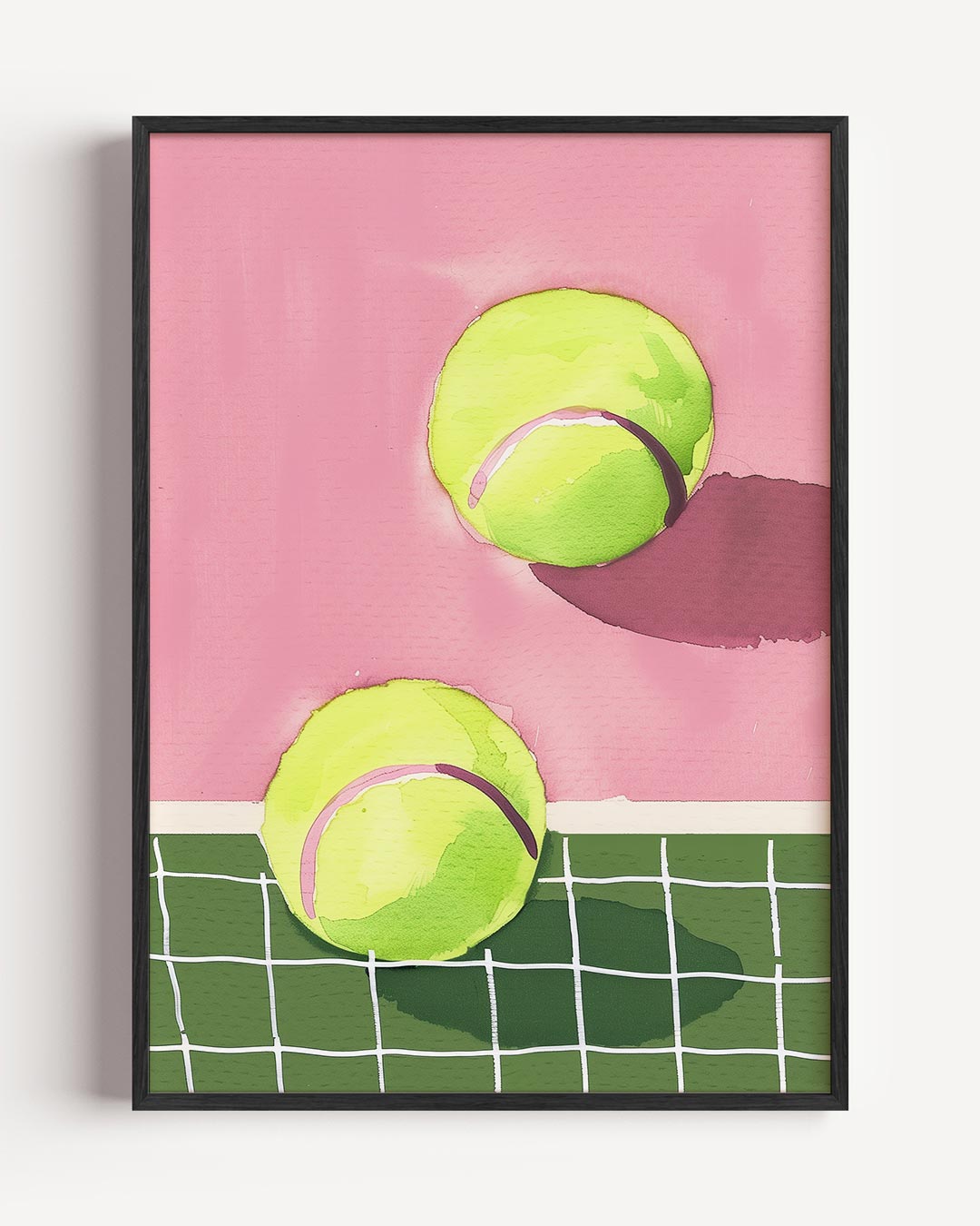 Tennis in Pastel – zomer portret poster als wanddecoratie