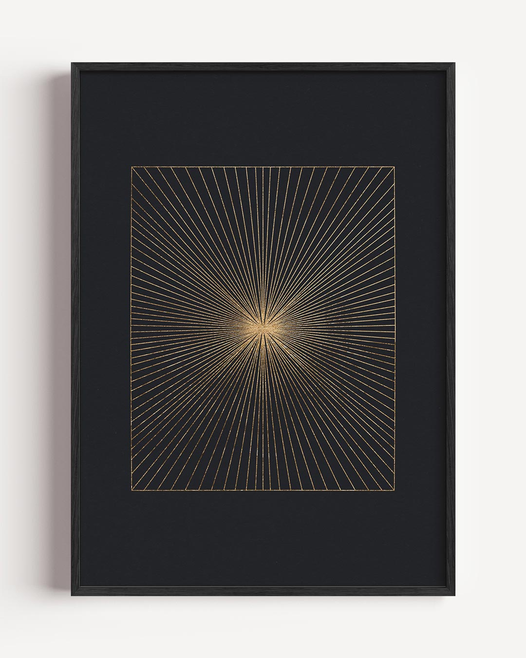 Stralende Gouden Lijnen – textuur portret poster als wanddecoratie