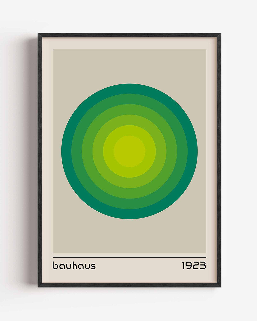 Cirkelvormen en kleur – staande Bauhaus poster als wanddecoratie