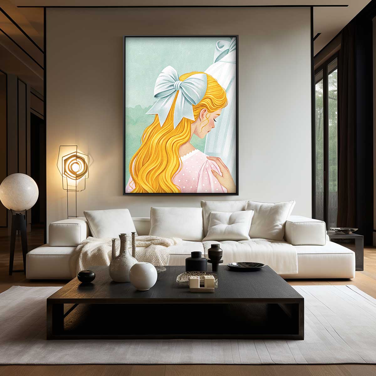 Pastel Dromerigheid – staand kunstwerk voor modern interieur