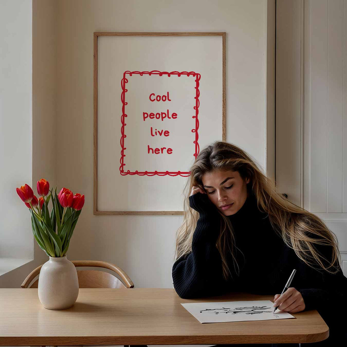 Stoere Mensen – staande muurposter met zomerse uitstraling