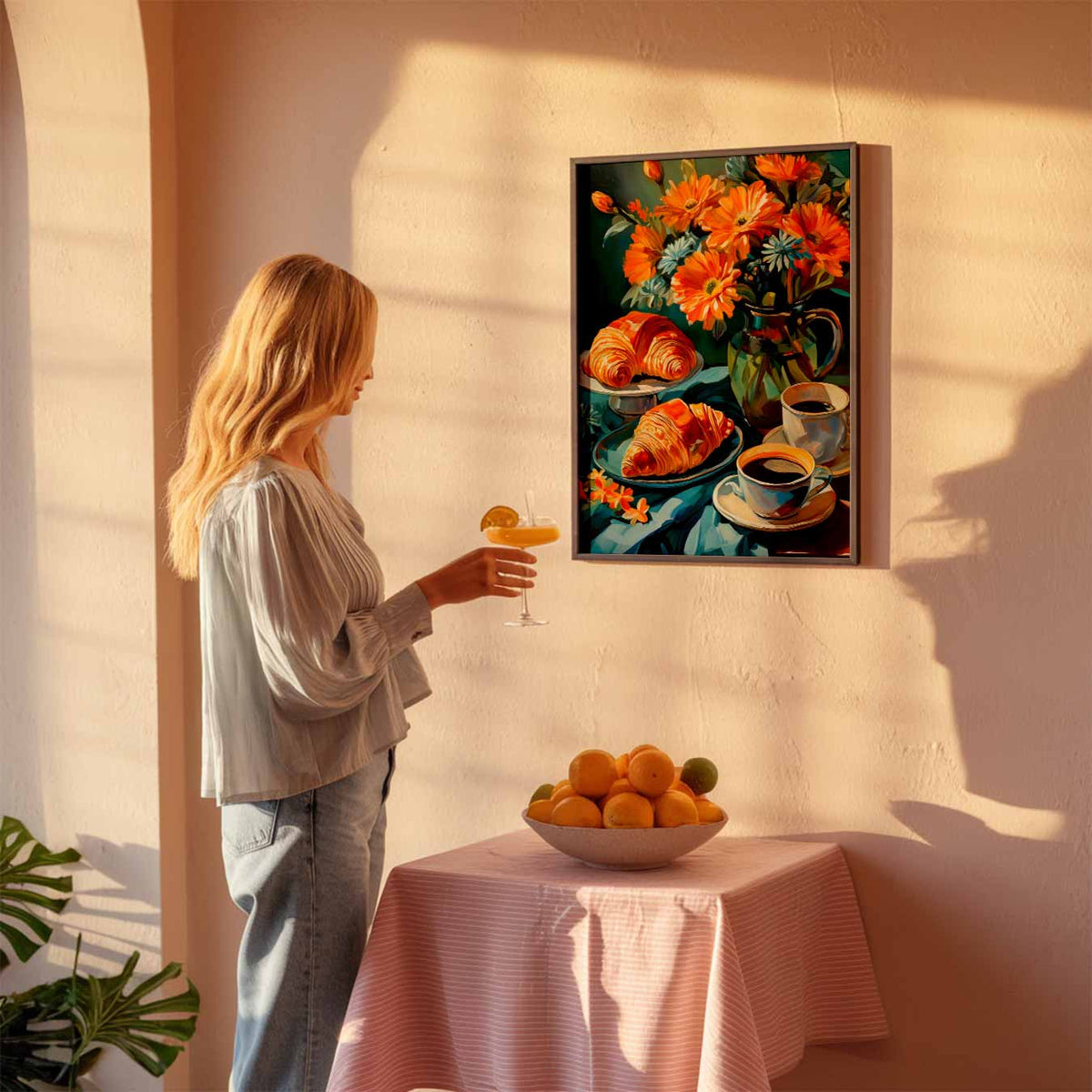 Rustieke Ontbijt Sfeerposter – keuken poster als sfeervolle staande wanddecoratie
