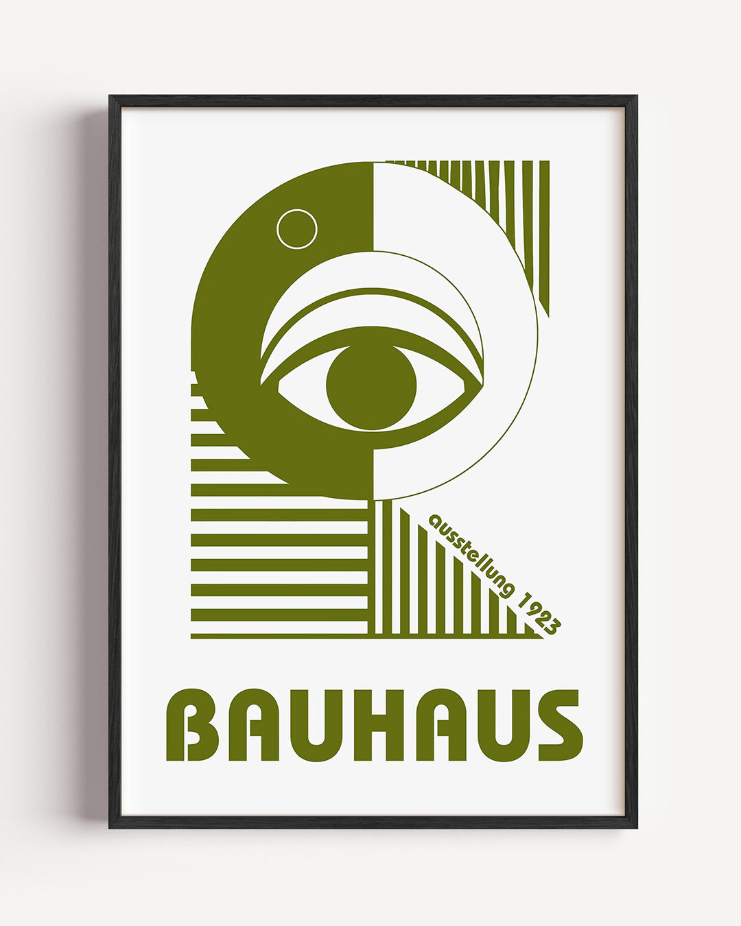 Oog en lijnen – staande Bauhaus poster als wanddecoratie