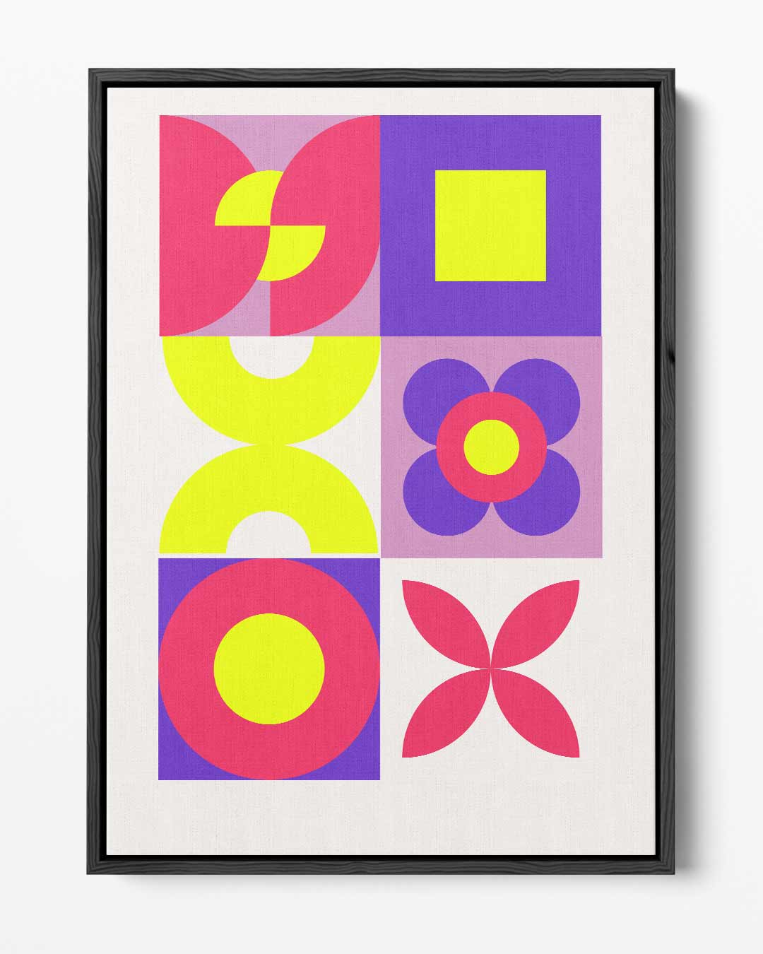 Bloemen Abstract Schilderij – portret kunstwerk als wanddecoratie