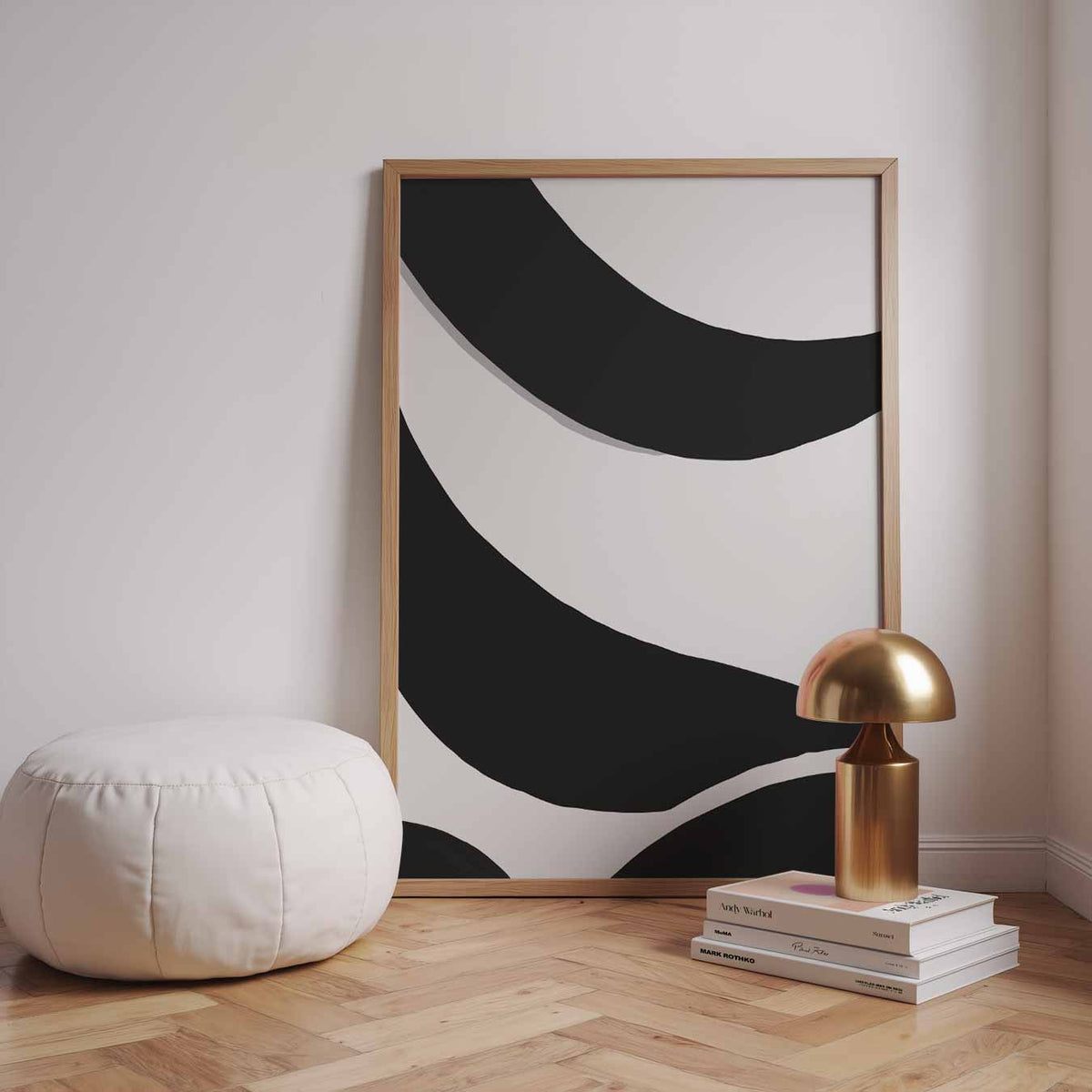 Moderne Abstracte Golfposter – staande kleurrijke abstracte wanddecoratie van WallArtistic