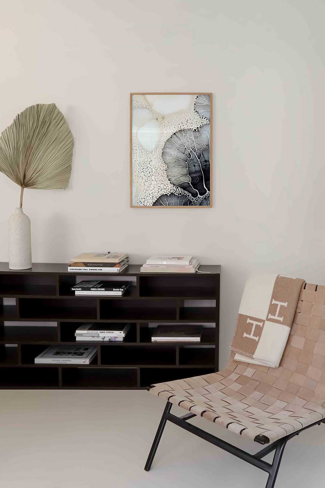 Organische vormen – zachte abstracte poster in staand formaat