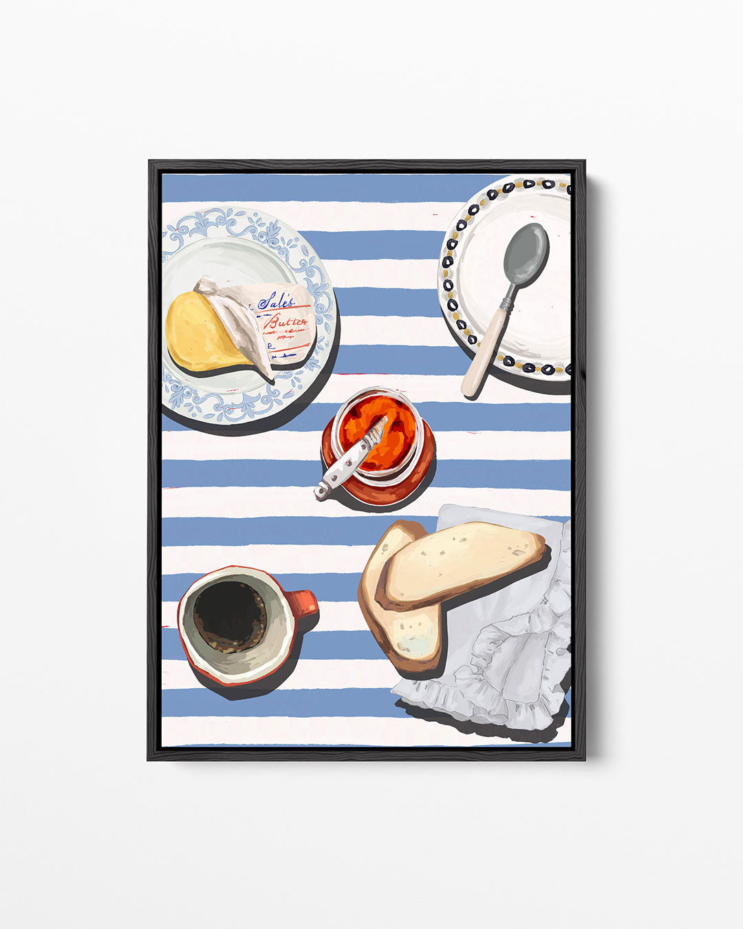 Ontbijt op tafel – staand wanddecoratie kunstwerk