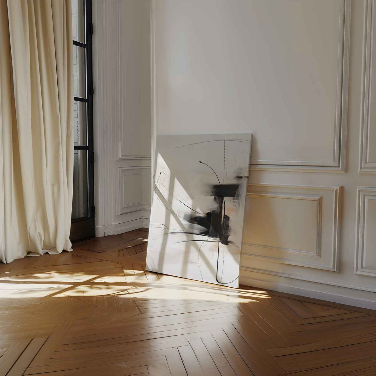 Vleugje Beweging – canvas wanddecoratie in portret formaat