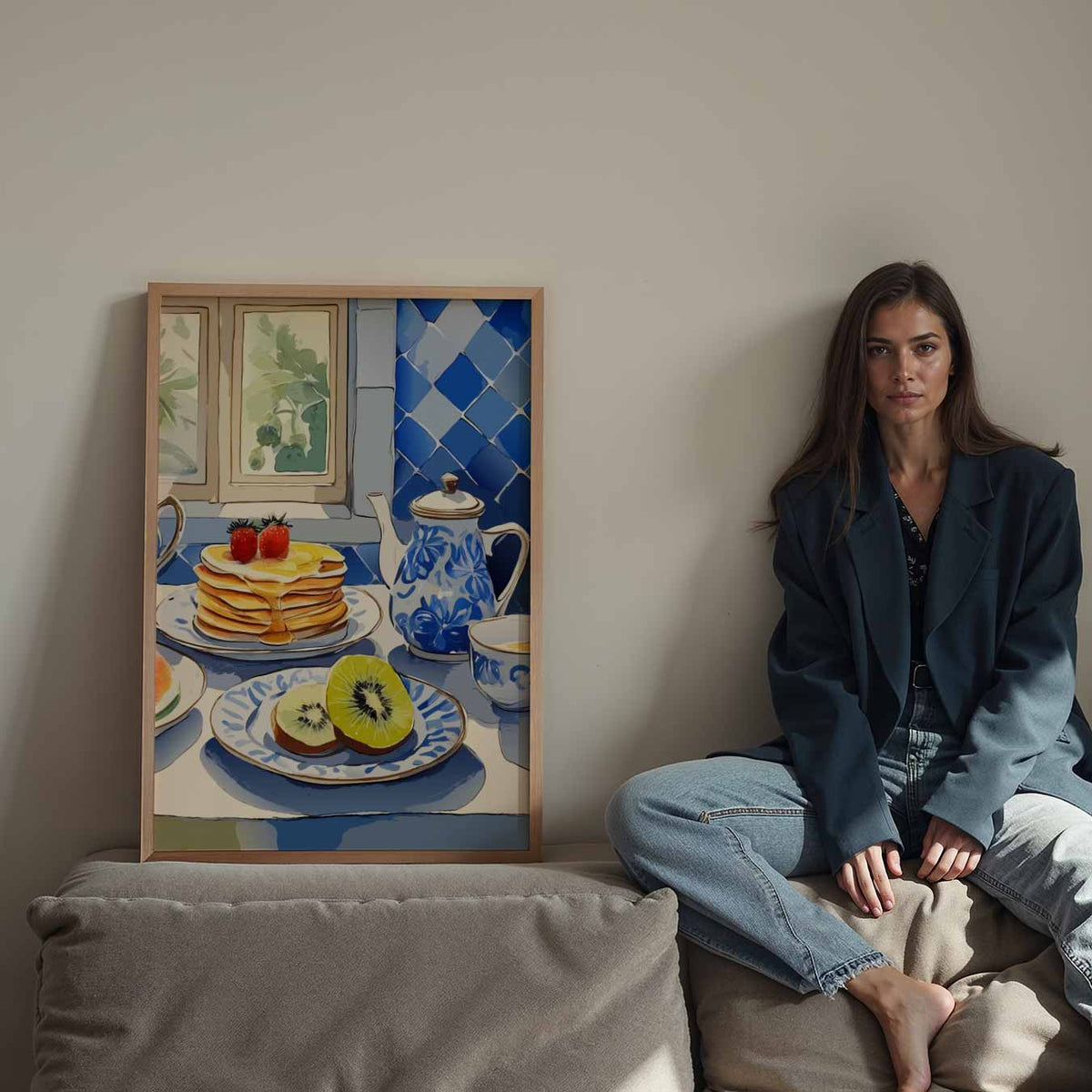 Ontbijt in Zomerse Stijl – staande keuken wanddecoratie van WallArtistic