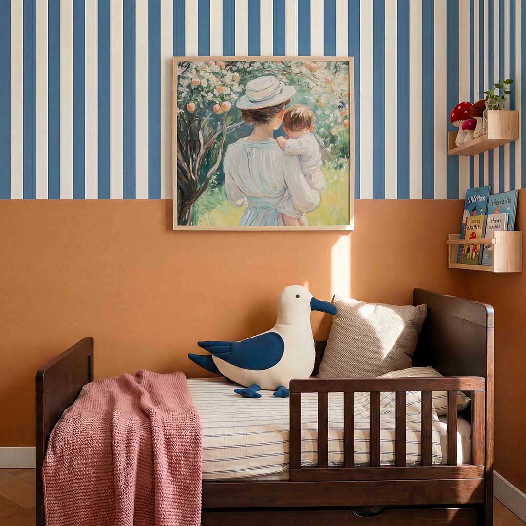 Moeder en kind – kids poster in vierkant formaat