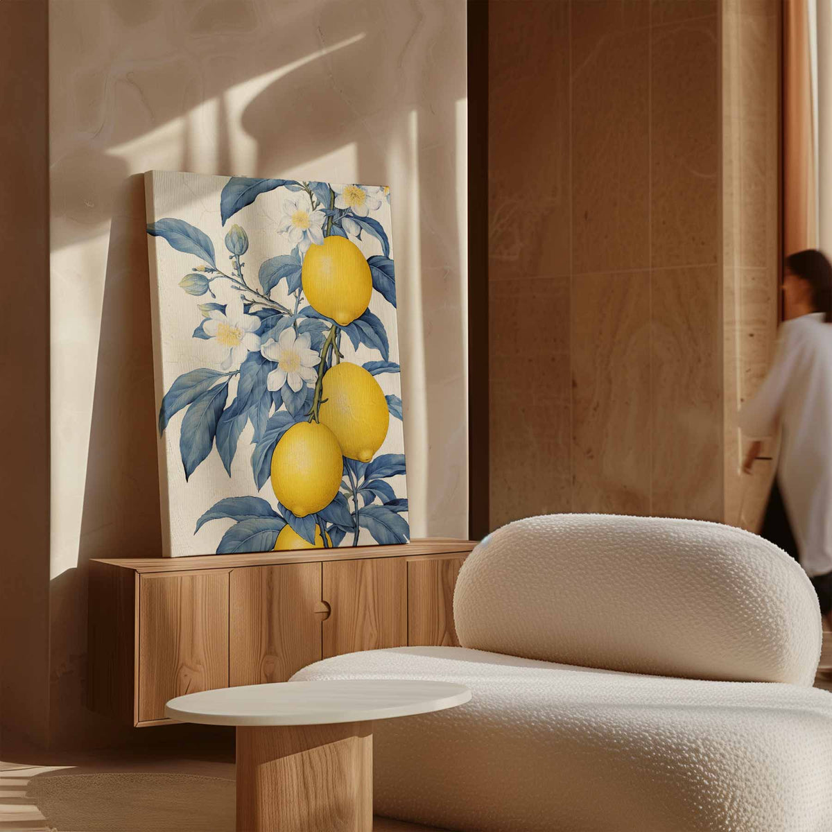 Frisse Citroen Bloesem – dibond kunstwerk als wanddecoratie
