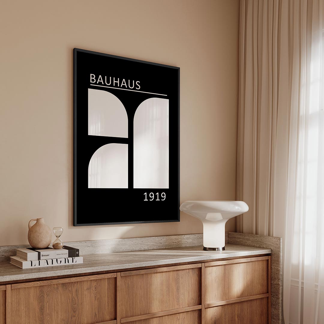  – geometrische Bauhaus poster in staand formaat