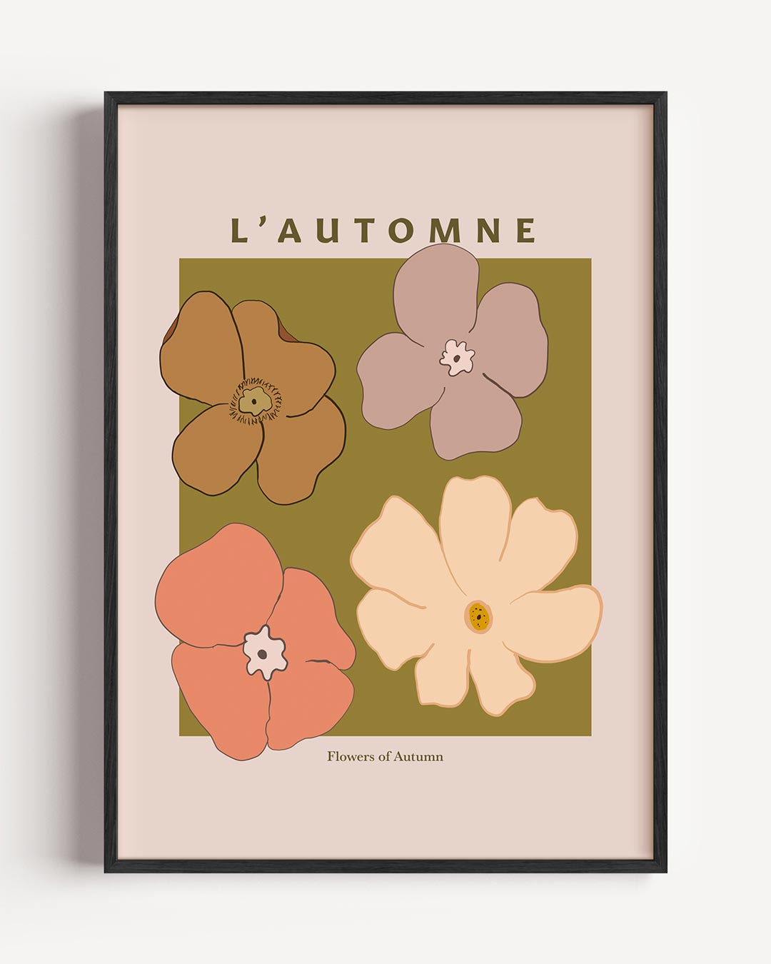 Herfstbloemen – bloemen portret poster als wanddecoratie