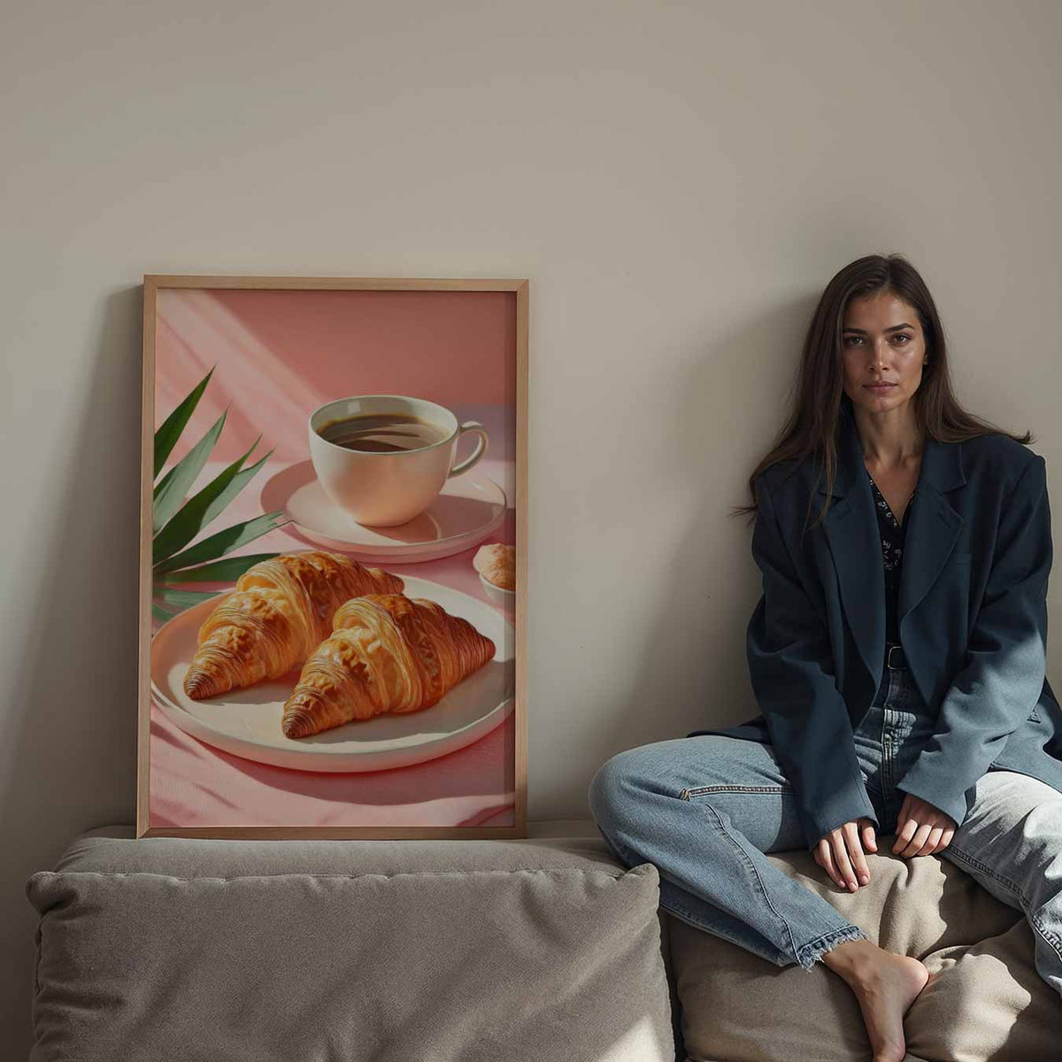 Ontspannen Ontbijt – staande keuken wanddecoratie van WallArtistic