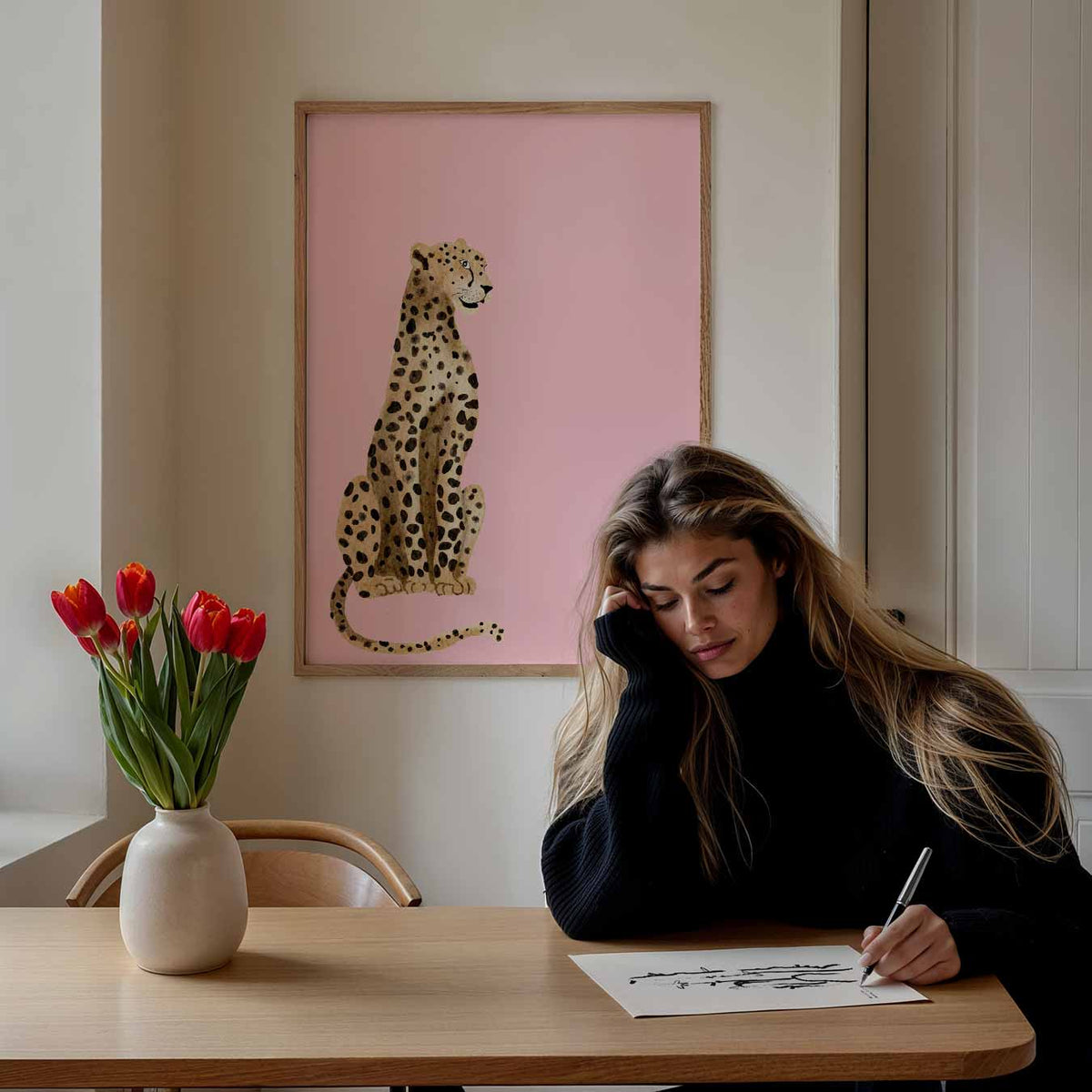 Stijlvolle Luipaard – Popart poster als moderne urban wanddecoratie