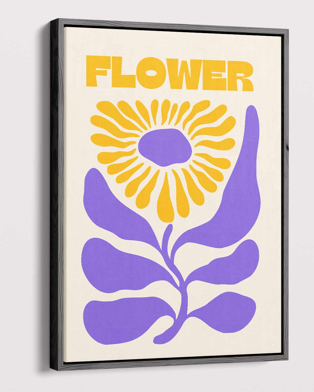 Vrolijke Bloem Illustratie – dibond kunstwerk als wanddecoratie