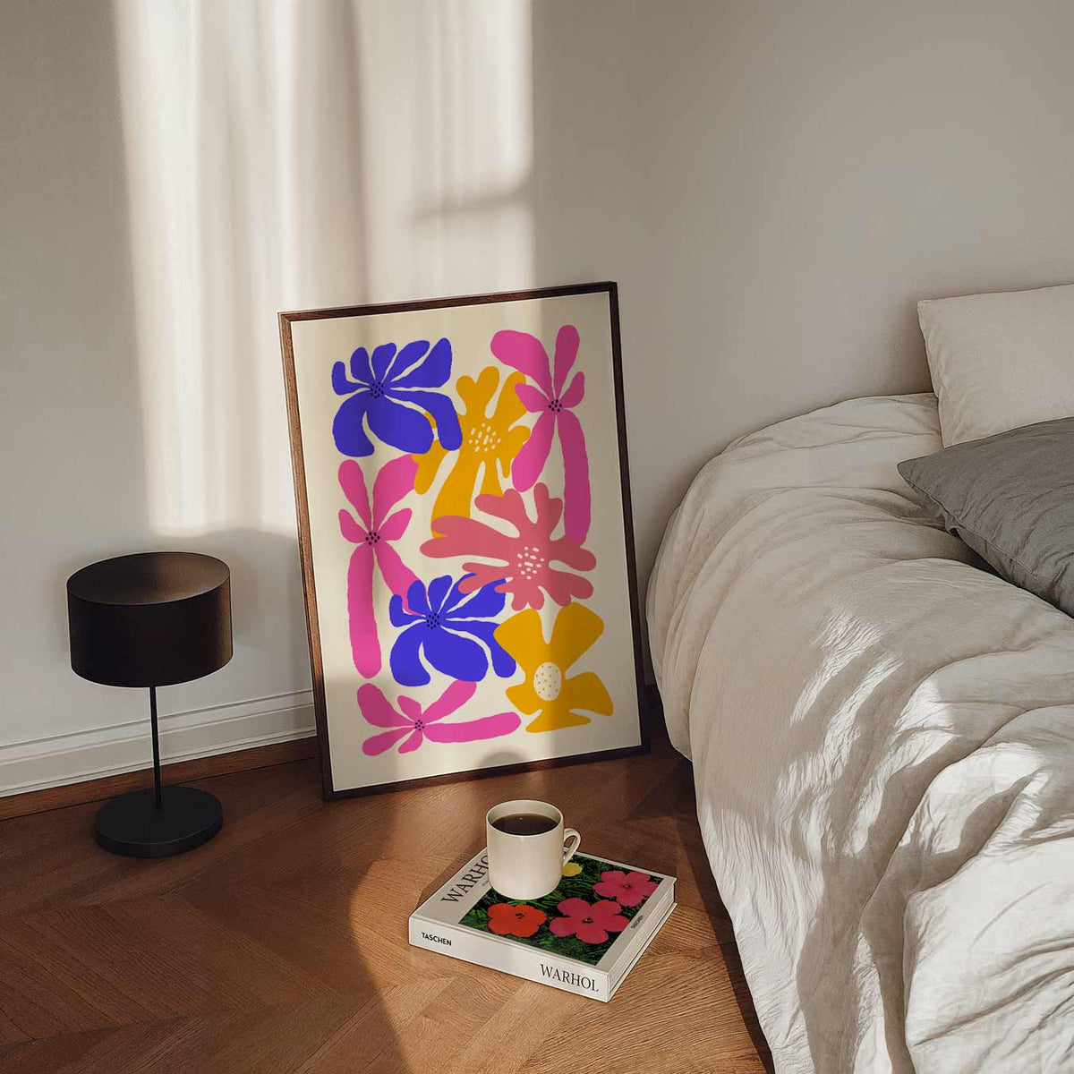 Kleurrijke Bloemenposter – staande bloemen wanddecoratie van WallArtistic