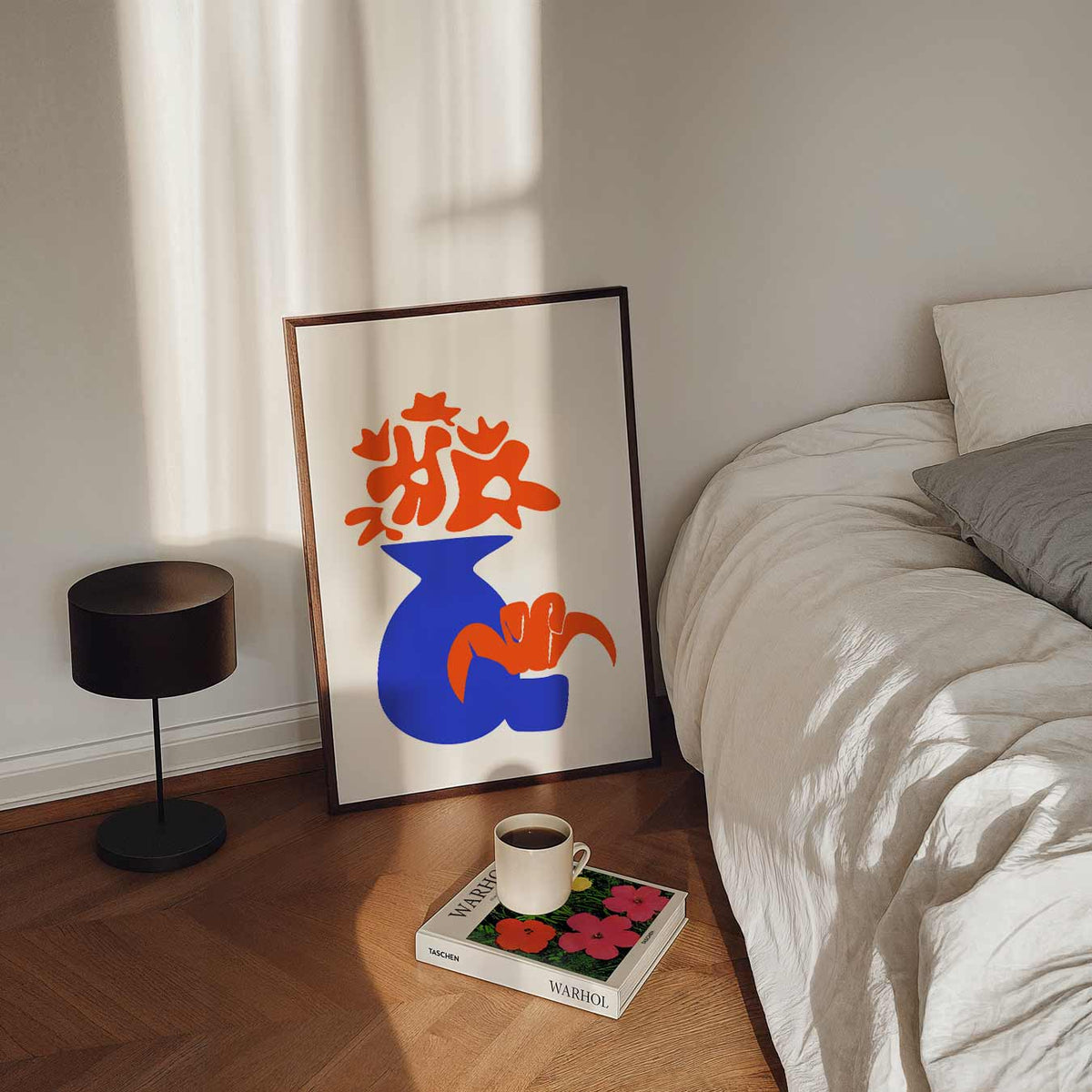 Kleurrijke Vaas Abstractie – staande bloemen wanddecoratie van WallArtistic