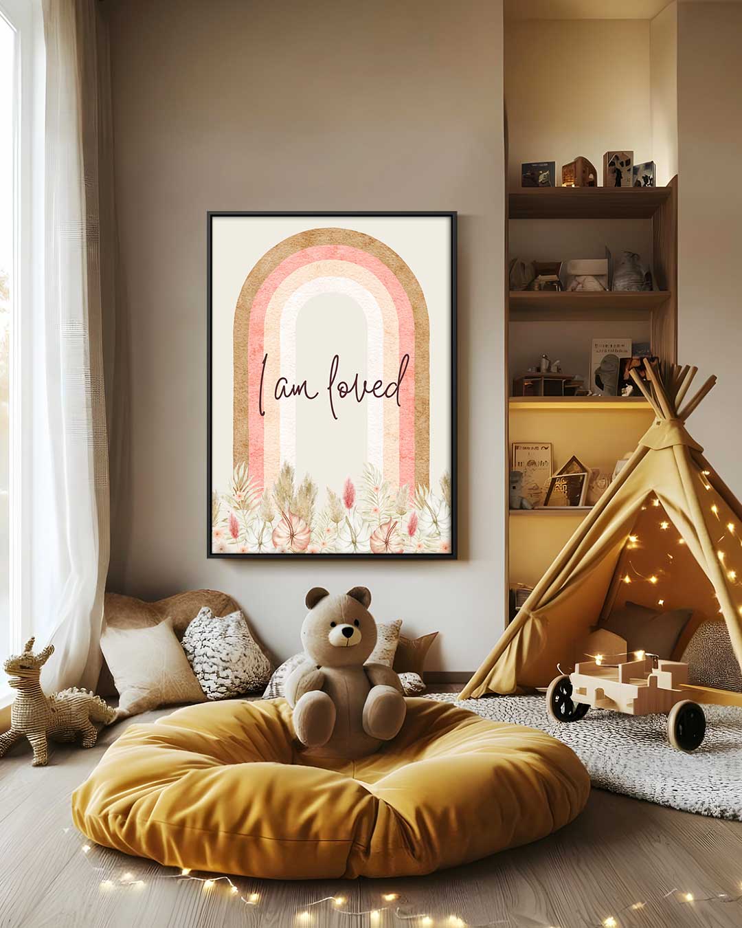 Liefdevolle Regenboog – staand kunstwerk voor modern interieur