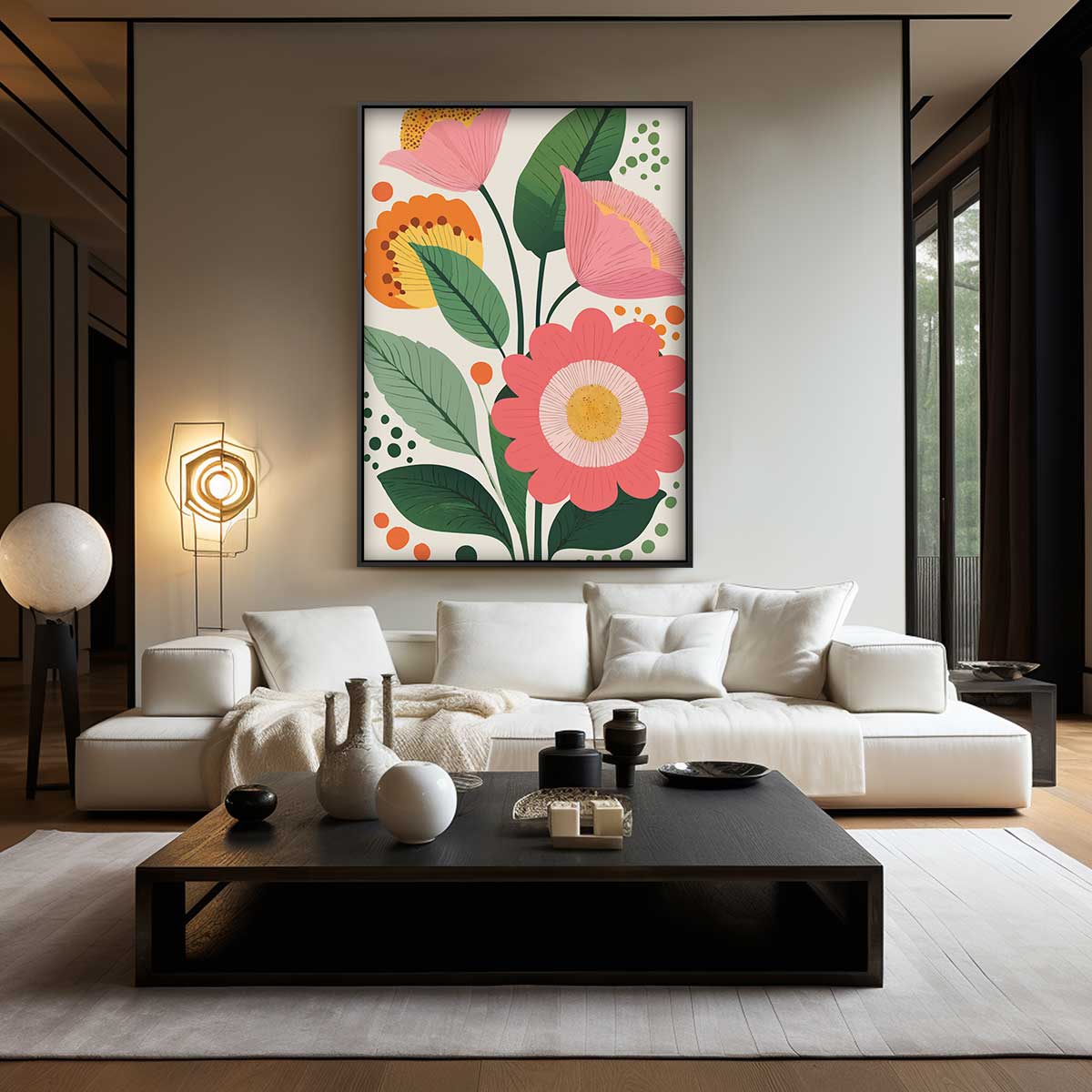 Bloemrijke Droom – dibond wanddecoratie in staand formaat