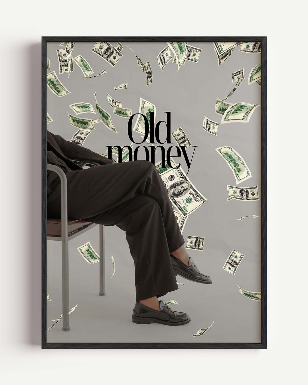 Old Money – quote portret poster als wanddecoratie