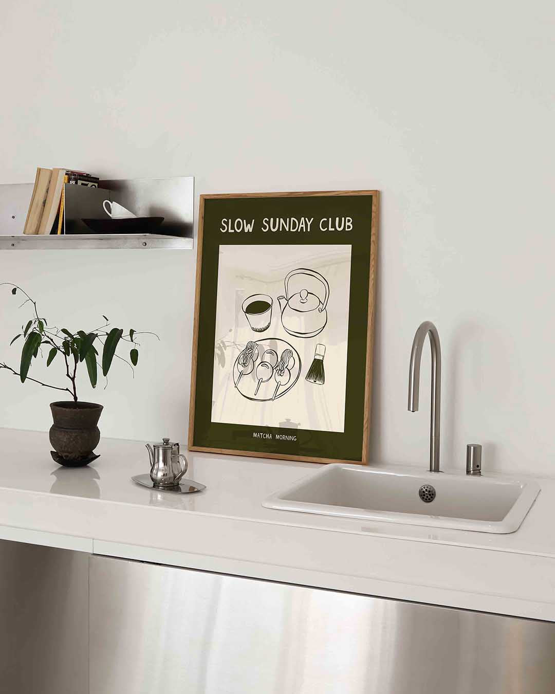 Slow sunday club – Aziatische poster in staand formaat