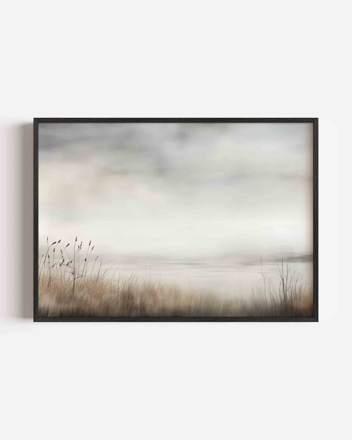 Mistige oever – abstracte landscape poster als wanddecoratie