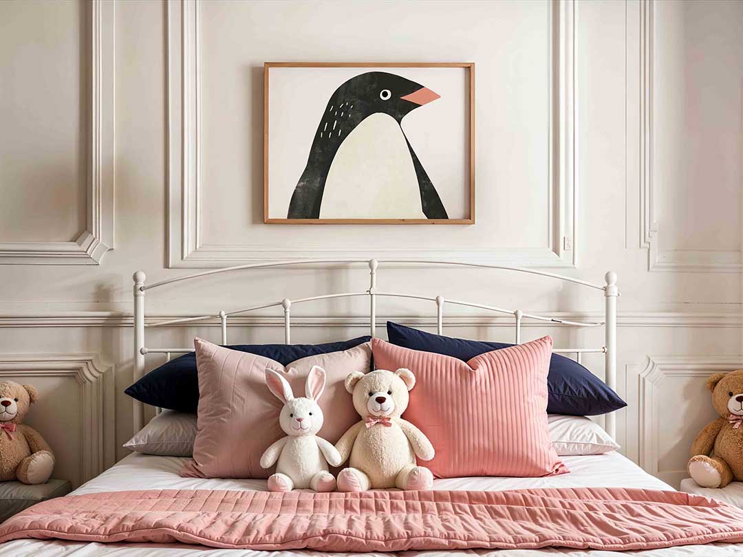 Pinguïn profiel – kids poster in liggend formaat