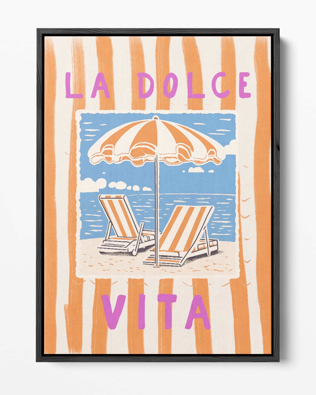 La Dolce Vita Strandkunst – portret kunstwerk als wanddecoratie