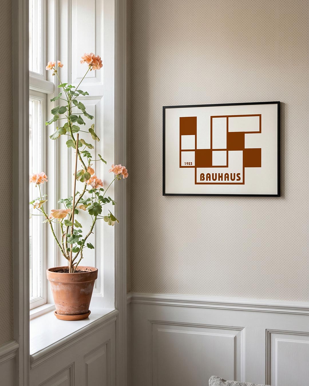 Vorm en balans – liggende Bauhaus poster voor aan de muur
